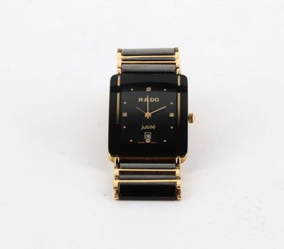 RADO " Diastar Jubile" ref.120.0281.3 vers 1980 Montre bracelet en céramique noire...