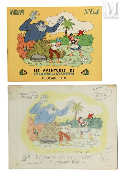 DUBOIS, Claude (1934-2022) Sylvain & Sylvette - Gorille - Original cover of the 1963...