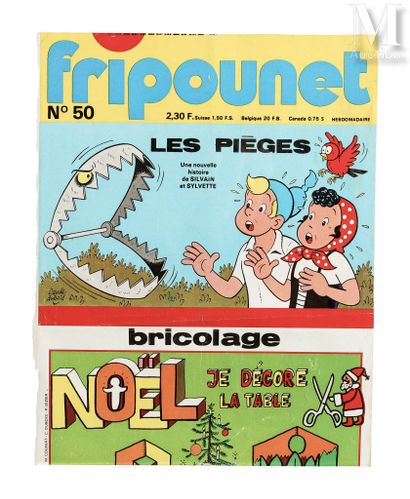 DUBOIS, Claude (1934-2022) Sylvain & Sylvette - Couverture originale du magazine...