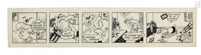 DUBOIS, Claude (1934-2022) Mouche - Strip original humoristique en 5 cases paru dans...