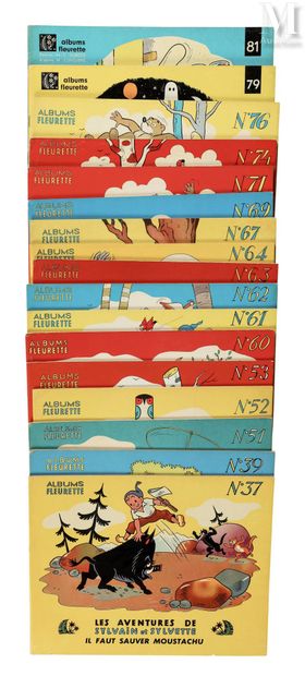 DUBOIS, Claude (1934-2022) Set of 17 paperback albums of the "Adventures of Sylvain...