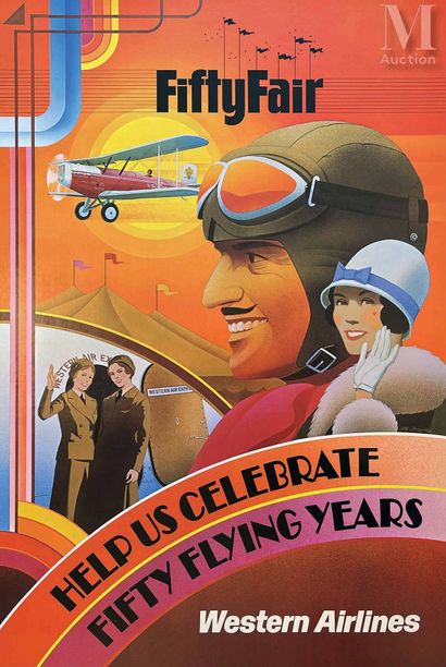 null MCKEE R. Help Celebrate Fifty Flying Years Western Airlines Help Celebrate Fifty...