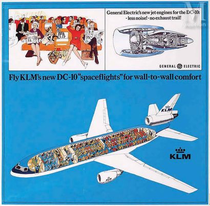null Fly KLM's new DC-10 "Spaceflight" for Wall to wall Comfort genral electric Fly...