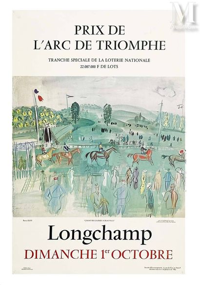 DUFY RAOUL Prix de l'arc de Triomphe , Longchamp 1978 