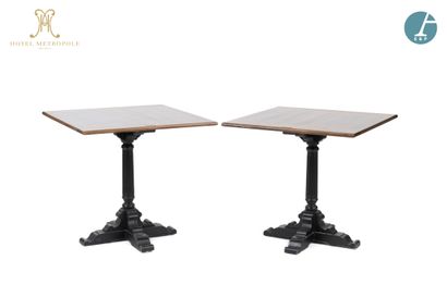 null From the Indian Garden of the Metropole Hotel (Brussels): 
Pair of tables with...