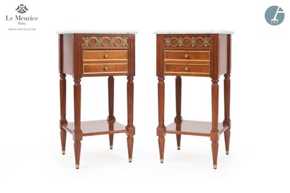 null From the Hotel Le Meurice - Room 419

Pair of pedestal tables in natural wood...
