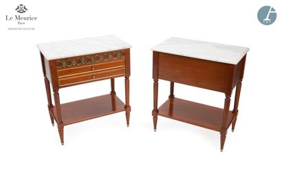 null From the Hotel Le Meurice - Room 415

Pair of pedestal tables in natural wood...