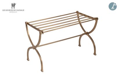 null From room 48 (Grange à Bateaux)
Folding Luggage rack in brass, base in X.
H:...