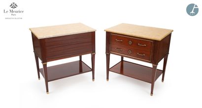 null From the Hotel Le Meurice - Room 424

Pair of bedside tables, in natural wood...