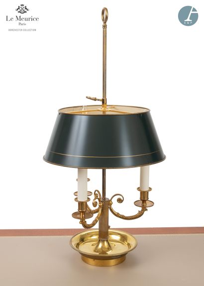 null From the Hotel Le Meurice - Room 416

Lamp bouillote, in gilt bronze, with three...