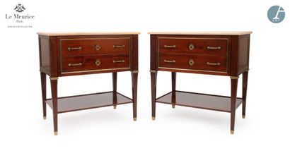 null From the Hotel Le Meurice - Room 408

Pair of bedside tables, in natural wood...
