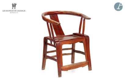 null From Sources de Caudalie (Grange à Bateaux)
Armchair in red lacquered wood,...