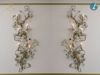 null From the Indian Garden of the Metropole Hotel (Brussels): 
Pair of sconces with...