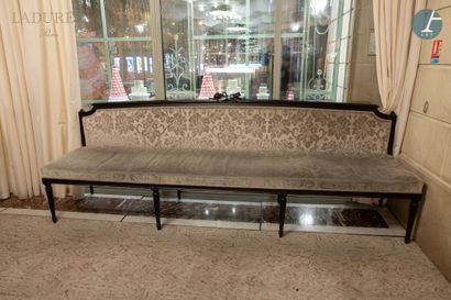 null From the Maison Ladurée - Ground floor lounge.

Large bench in molded wood,...