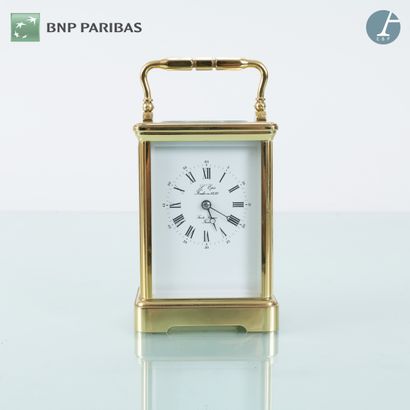 null Officer's clock in gilt bronze. White enamelled dial signed L'Epée founded in...