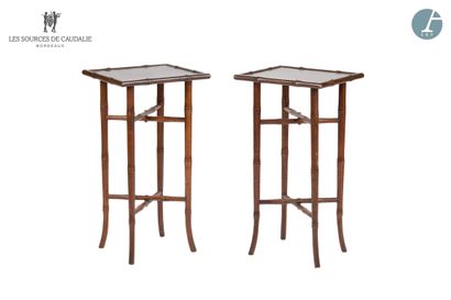 null From room 44 (Grange à Bateaux)
Pair of stools in natural wood molded and carved...