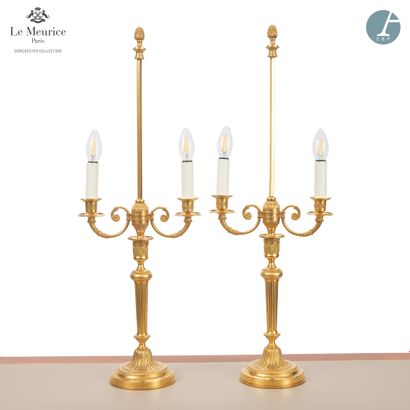 null From the Hotel Le Meurice - Room 417

Pair of gilt bronze torches, electrically...