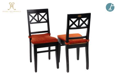 null From the Indian Garden of the Metropole Hotel (Brussels): 
Set of six chairs...