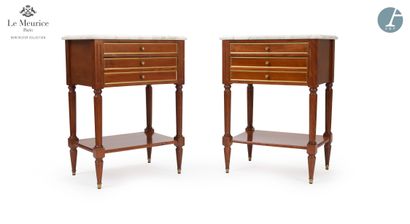 null From the Hotel Le Meurice - Room 409

Pair of bedside tables, in natural wood...