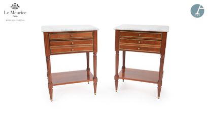 null From the Hotel Le Meurice - Room 429

Pair of bedside tables, in natural wood...