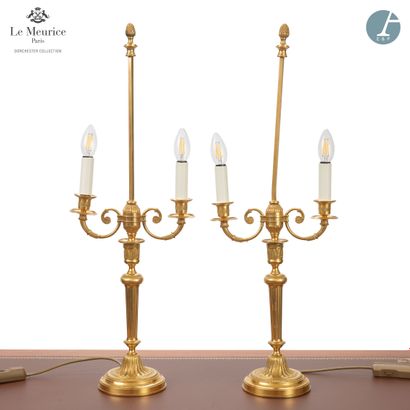 null From the Hotel Le Meurice - Room 424

Pair of gilt bronze torches, electrically...