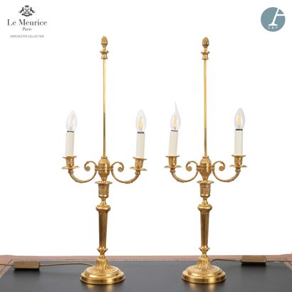 null From the Hotel Le Meurice - Room 411

Pair of gilt bronze torches, electrically...