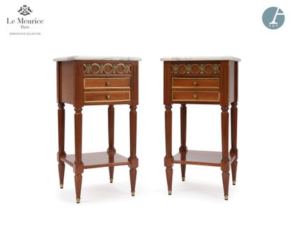 null From the Hotel Le Meurice - Room 422

Pair of bedside tables, in molded and...