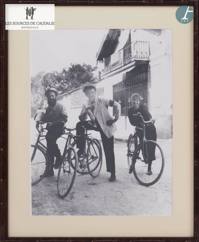 null From Sources de Caudalie (Grange à Bateaux)
Three framed photographs "Cyclists",...