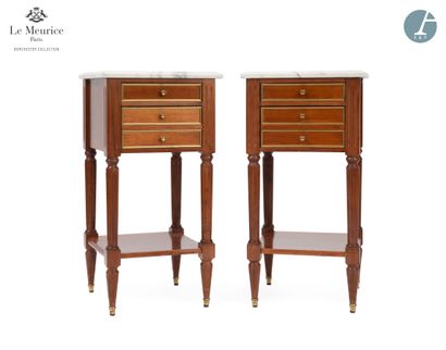 null From the Hotel Le Meurice - Room 410

Pair of bedside tables, in natural wood...