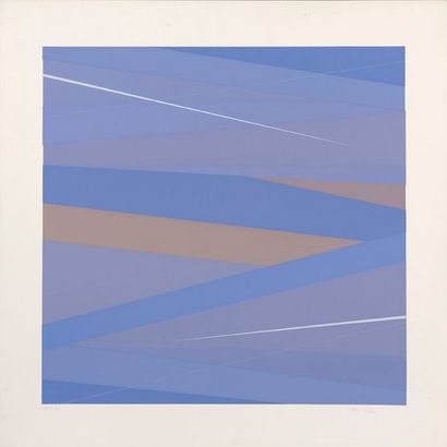 Philippe MORISSON (1924-1994) "Bleu ciel",
 Sérigraphie,
 Signée en bas à droite,
 Numérotée...
