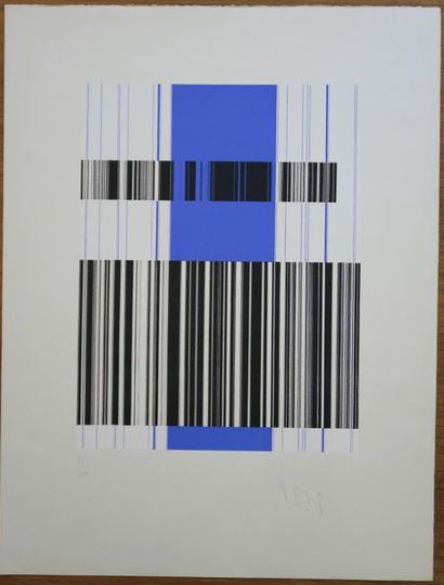 Luc PEIRE (1916-1994) "Code barre",  
Sérigraphie,  
Signée en bas à droite et numérotée...