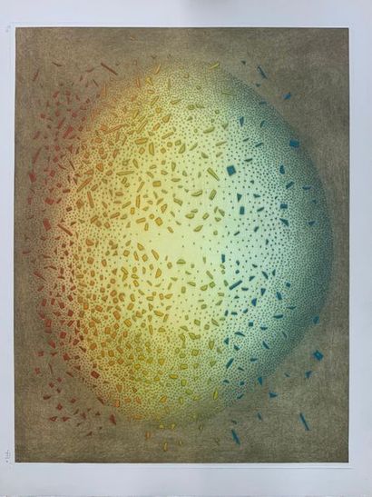 Artur Luis PIZA (1928-2017) "Fragmentation - L'Art en Mouvement" Estampe,
 Gravure...