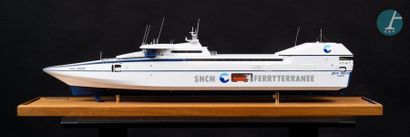 Maquette Model of the ASCO ASCO Calvi high-speed ferry, SNCM ferry. High speed ferry...