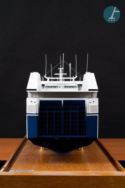 Maquette Model of the ASCO ASCO Calvi high-speed ferry, SNCM ferry. High speed ferry...