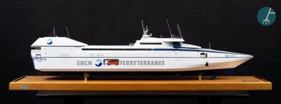 Maquette Model of the ASCO ASCO Calvi high-speed ferry, SNCM ferry. High speed ferry...