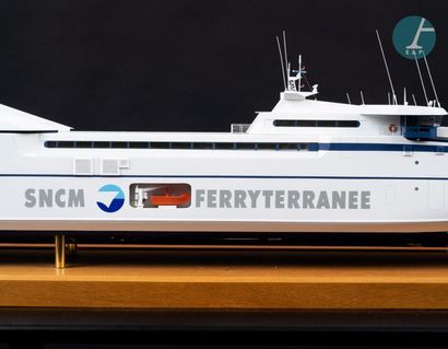 Maquette Model of the ASCO ASCO Calvi high-speed ferry, SNCM ferry. High speed ferry...