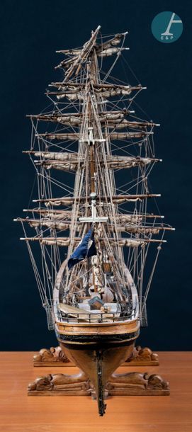 Maquette Modern wooden model of a three-masted "Sark Cutty". 
Accidents and misses....