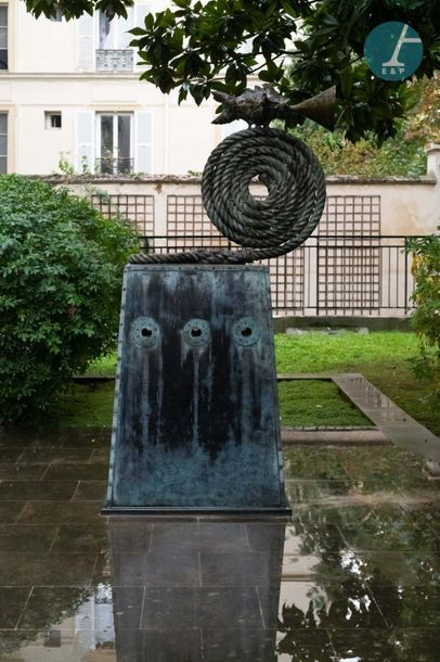 Richard TEXIER (1955 - ) Richard TEXIER (1955 - ) 
La spirale de l annonce, 
Sculpture...