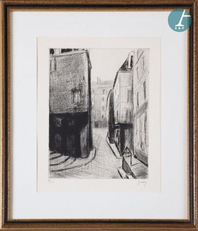 En provenance du siège de la Région Île-de-France Ecole XXe siècle , 

"Rue de Montmartre"...