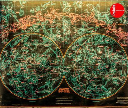 En provenance du Palais de la Découverte Beautiful celestial map published by the...