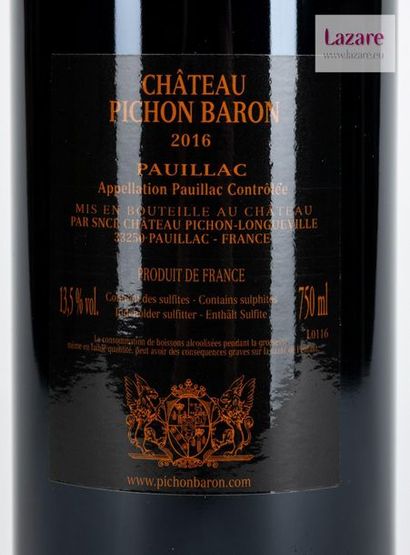 En provenance directe du château CHÂTEAU PICHON LONGUEVILLE BARON, Pauillac.
SECOND...