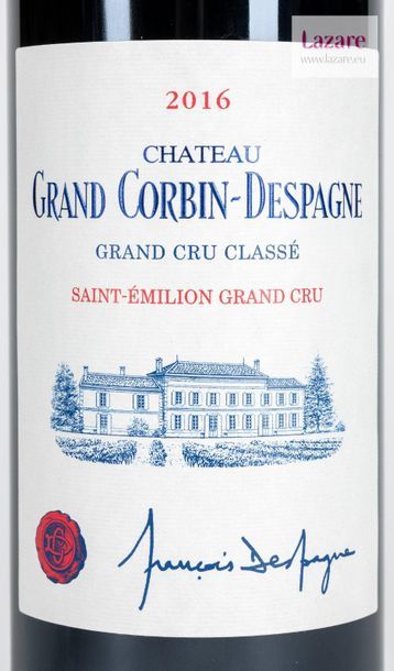 En provenance directe du château CHÂTEAU GRAND CORBIN DESPAGNE, Grand Cru Saint-Emilion.
GRAND...