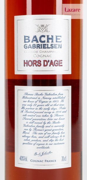 null COGNAC GRANDE CHAMPAGNE HORS D'ÂGE 70 Cl 40%, Bache Grabielsen. A bottle in...