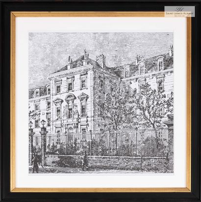 En provenance de l'Hôtel Saint James Albany Lot de huit reproductions de gravures...