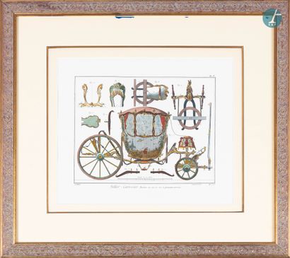 null 
From a prestigious Parisian Palace 


Set of two framed pieces, reproduction...