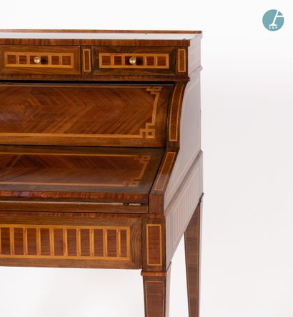 null 
From a prestigious Parisian Palace 
﻿﻿
Cylinder desk with a natural wood and...