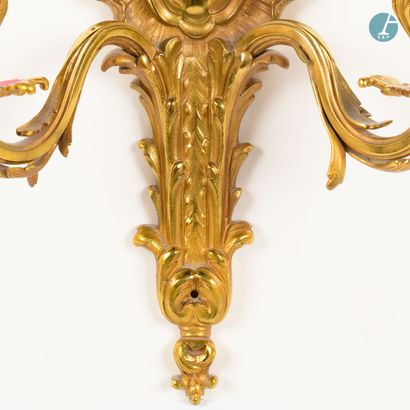 null 
From a prestigious Parisian Palace 


Suite of four chased and gilt bronze...