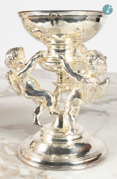 null 
From a prestigious Parisian Palace 


Silver plated metal lot including three...