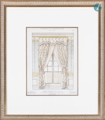 En provenance d'un prestigieux Palace parisien 
Set of four framed pieces, three...