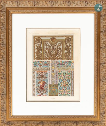 null 
From a prestigious Parisian Palace 


Set of seven framed pieces, reproductions...